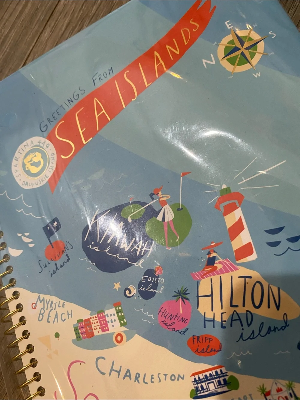 Spartina 449 South Carolina Sea Islands Notebook - Blue, Teal, Pink